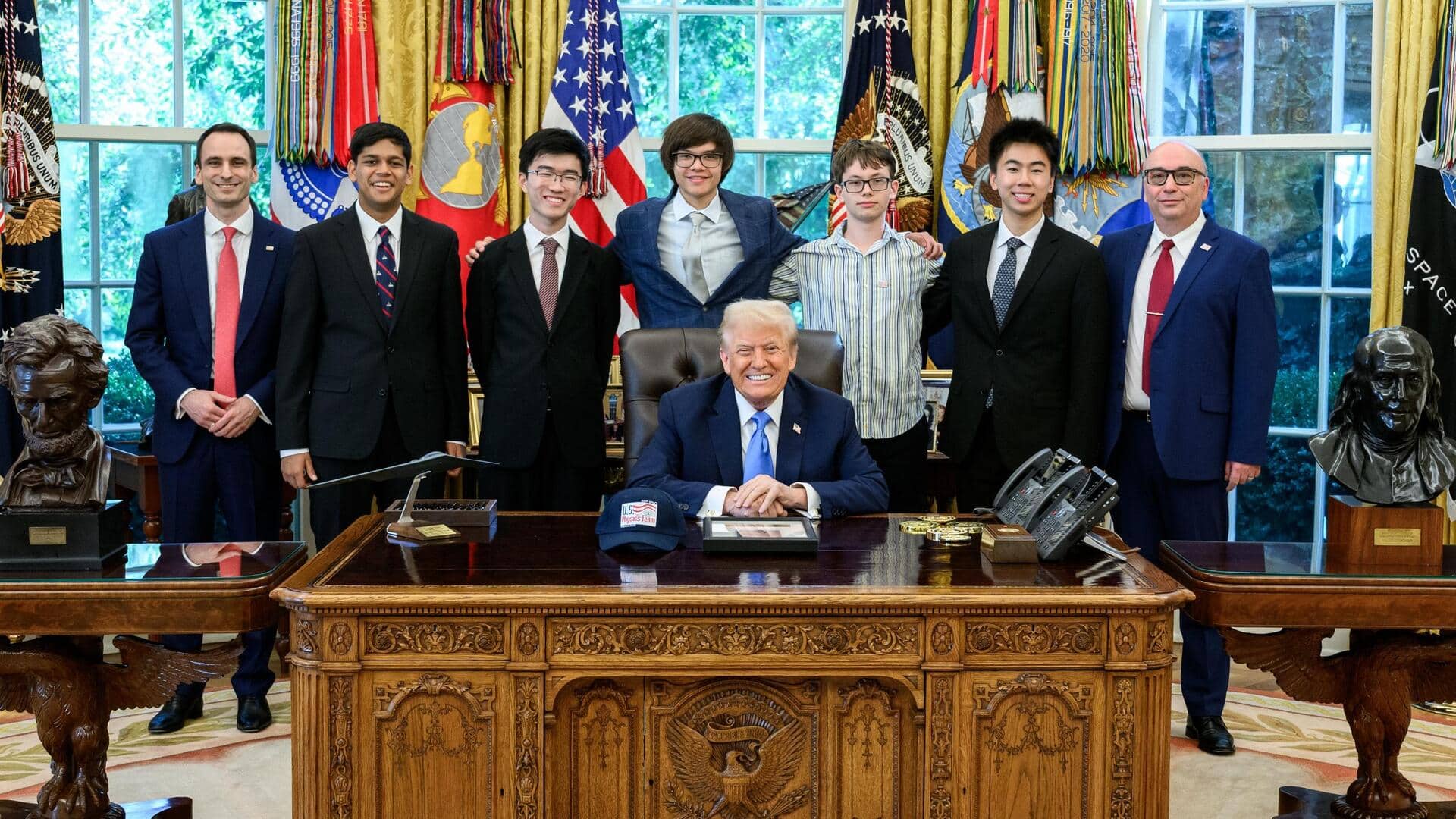 Why Trump’s pic with Physics Olympiad team is causing furore